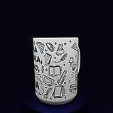 Велика біла чашка у подарунок класному вчителю "класна керівничка", 425 мл., фото 2