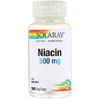 Ниацин, 500 Мг, Solaray, 100 капсул PR, код: 2337520