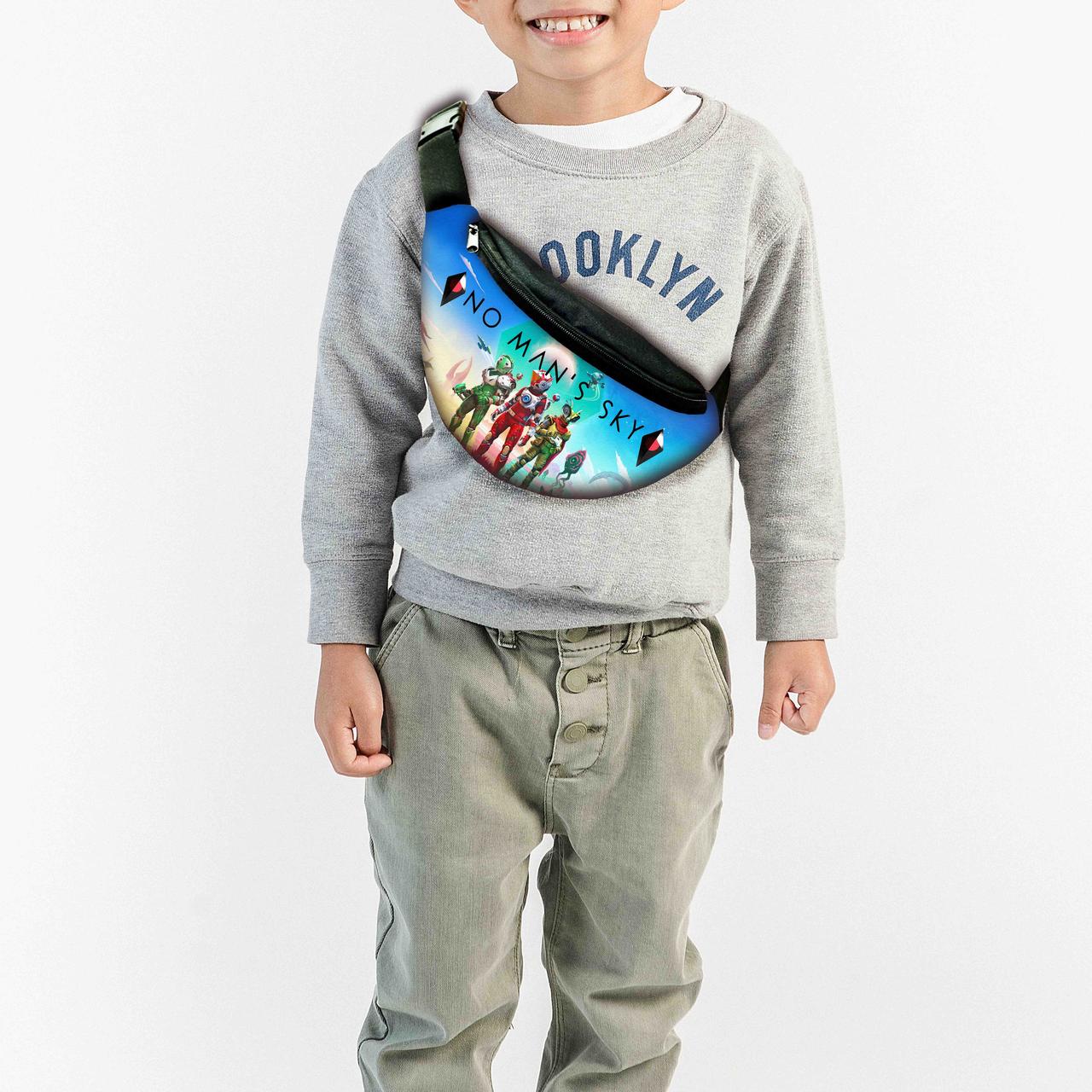 Сумка-бананка  "No Man's Sky" з принтом, 32х15см, дитяча, молодіжна (0200), фото 1