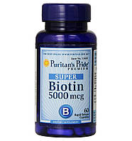 Биотин, Biotin 5000 mcg, Puritan's Pride, 60 капсул