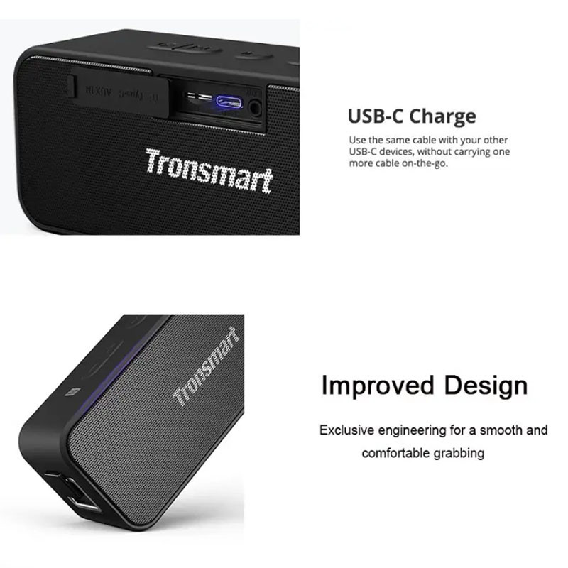 Портативная колонка 20 вт Tronsmart t2 plus маленькая водонепроницаемая беспроводная колонка с Tws для улицы - фото 8 - id-p1956989857