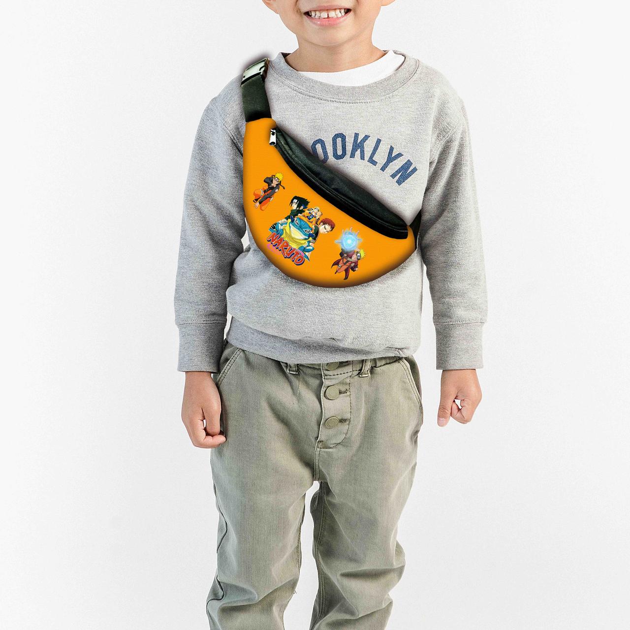 Сумка-бананка  наруто акацукі "Naruto Akatsuki" з принтом, 32х15см, дитяча, молодіжна (0211), фото 1