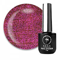 Гель-лак Saga Professional Wild Cat 03 малиново-рожевий із золотом, 9 мл