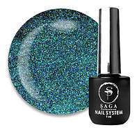 Гель-лак Saga Professional Wild Cat 01 бірюзовий смарагд, 9 мл