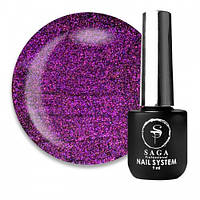 Гель-лак Saga Professional Wild Cat 05 сливово-фіолетовий із золотом, 9 мл