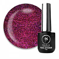 Гель-лак Saga Professional Wild Cat 04 рожево-малиновий із золотом, 9 мл