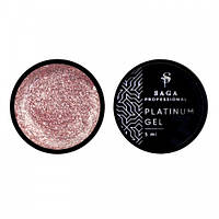 Гель для дизайну Saga Professional Platinum Paint 05 рожевий. 5 мл