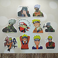 Наклейки, стикеры "Наруто. Naruto". Набор из 10 шт