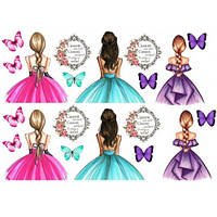 Вафельна картинка " Дівчата