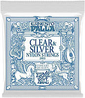 Струны для классической гитары Ernie Ball 2403 Ernesto Palla Nylon Clear Silver Classical Gu PR, код: 6555379