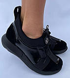 Туфлі шкіряні чорні на танкетці від виробника модель ТН21-13, фото 8