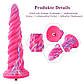 Фалоімітатор 10.12″ для секс-машин Hismith Silicone Dildo rose Monster Series, KlicLok, 25,7х5,9 см., фото 3
