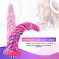 Фалоімітатор 10.12″ для секс-машин Hismith Silicone Dildo rose Monster Series, KlicLok, 25,7х5,9 см., фото 5