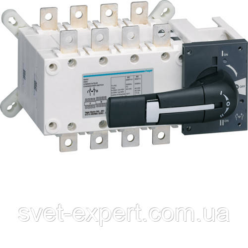 Перемикач корпусний Hager HI453, I-0-II, 4 полюси 200А