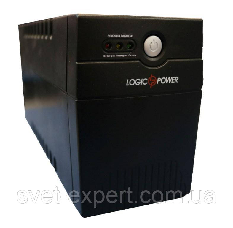 Стабілізатор ДБЖ LPM-525VA-P, 2 євророзетки, 3 ступ. AVR, 4.5Ач12В. Пластиковий корпус, колір чорний.