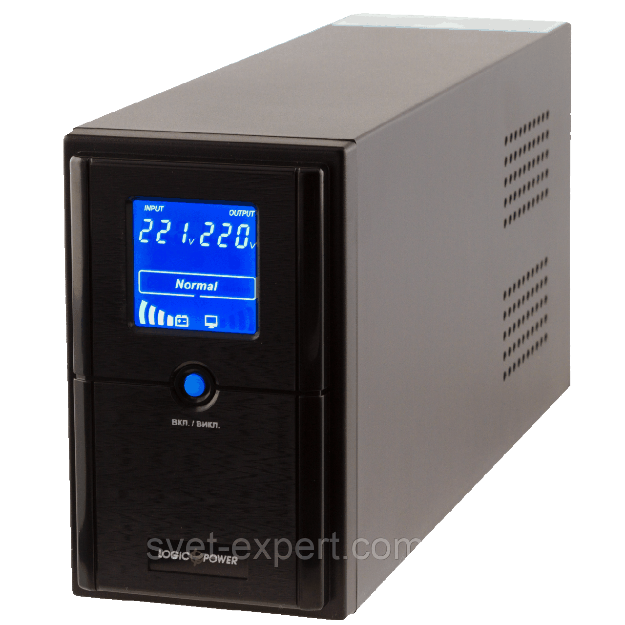 ДБЖ LPM-L625VA LCD дисплей 2 євророзетки 3 ступ. AVR 7.5Ач12В. металевий корпус. Колір чорний