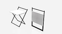 Стол трансформер Компакт 1 Ferrum-decor 750x790x720 Черный металл ДСП Белый 16 мм (KOM101) EV, код: 7697162