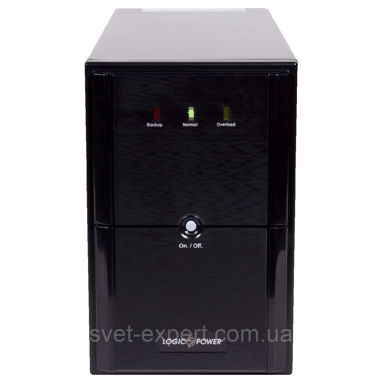 Стабілізатор ДБЖ LPM-1550VA 3 євророзетки 3 ступ. AVR 2х9Ач12В металевий корпус Чорний колір