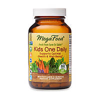 Детские ежедневные витамины Kids One Daily, MegaFood, 60 таблеток FT, код: 2337646