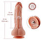 Ультрареалістичний фалоімітатор для секс-машин Hismith 8.3″ 2-layers Silicone Flesh Dildo, 22х4,2 см., фото 7