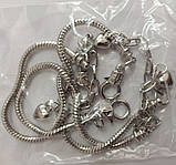 Набір для творчості створення браслетів Пандора в скриньці Біжутерія Зелена Подарунок для дівчинки, пакет, 66 шт., фото 3