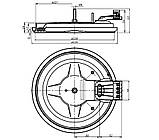 HP 220S-4, 2000W — Електроконфорка Hot Plate 220 мм, 3-спиральна, 4-контактна, "під гвинт", Туреччина/Тайвань, фото 5