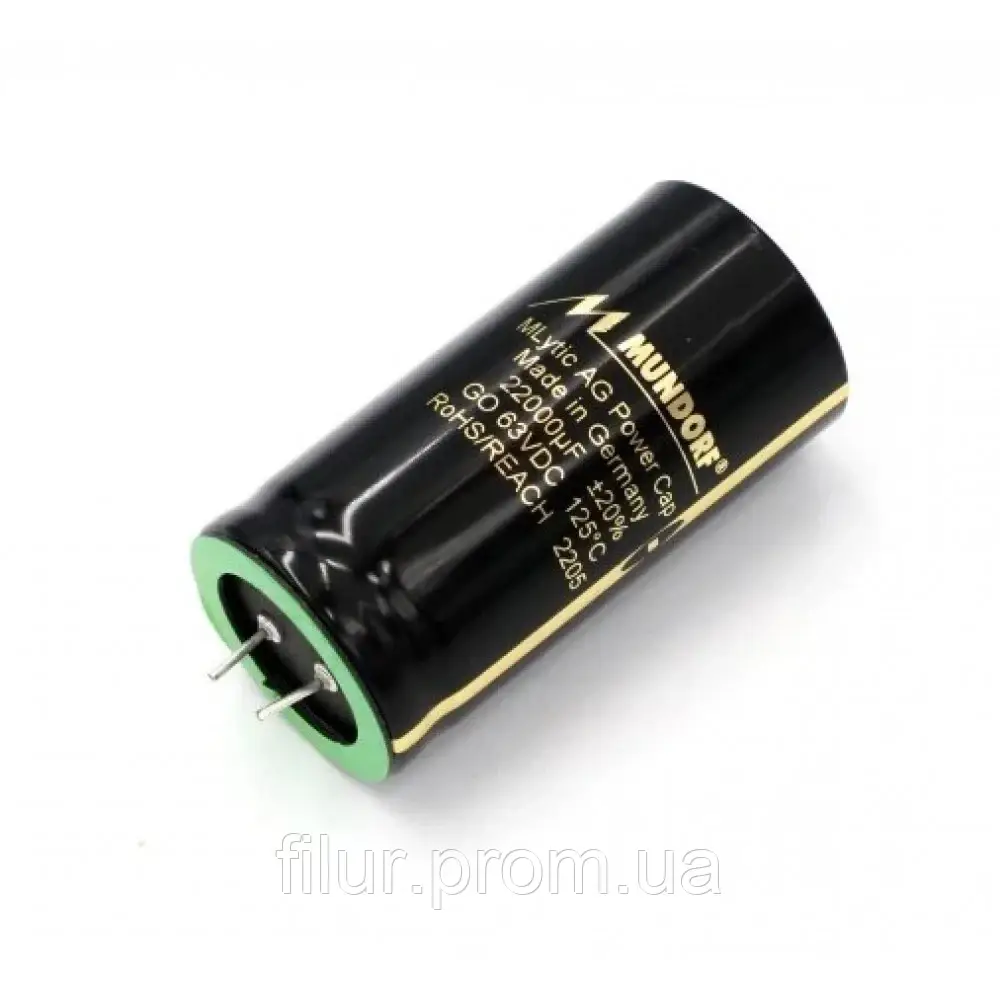 Купить Конденсатор Mundorf MLGO63-22000 алюминиевый MLytic AG 22000 мкФ ...