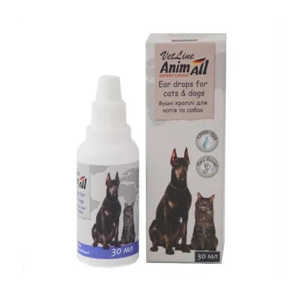 Купить Ушные капли для собак и котов AnimAll VetLine 30 мл ...