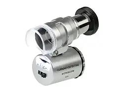Кишеньковий мікроскоп NO.9882 (60x) з LED і ультрафіолетовою підсвіткою