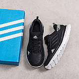 Демісезонні шкіряні кросівки чорні чоловічі, фото 3