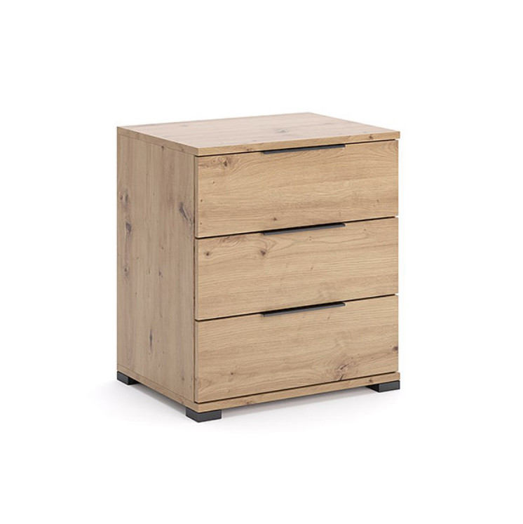 Тумба приліжкова в спальню з ЛДСП 3Ш Тедді Миро-Марк Дуб Артізан, фото 1