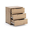 Тумба приліжкова в спальню з ЛДСП 3Ш Тедді Миро-Марк Дуб Артізан, фото 2