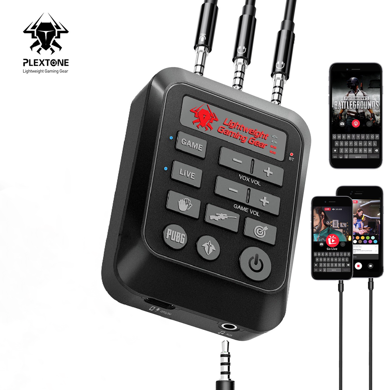 Зовнішня ігрова звукова карта Live звуковий ефект 7.1 для мобільних телефонів планшетів Plextone GS6