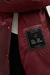 Стьобаний жіночий пуховик oversize Finn Flare FAC11096-833 бордовий XS, фото 7