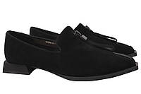 Туфлі жіночі з натуральної замші чорні Brocoly 310-21DTC 36 IB, код: 8137911
