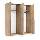 Шафа (шкаф) з дзеркалами в спальню з ЛДСП 4Д Тедді Миро-Марк Дуб Артізан, фото 2