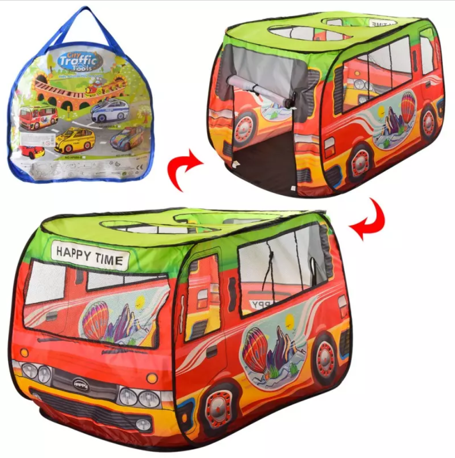 Дитячий ігровий намет "Автобус" MR-0028 122х64х64 см/Паличка-автобус
