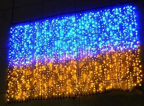 Гірлянда Водоспад 3,0 х 2,0 м Прапор України