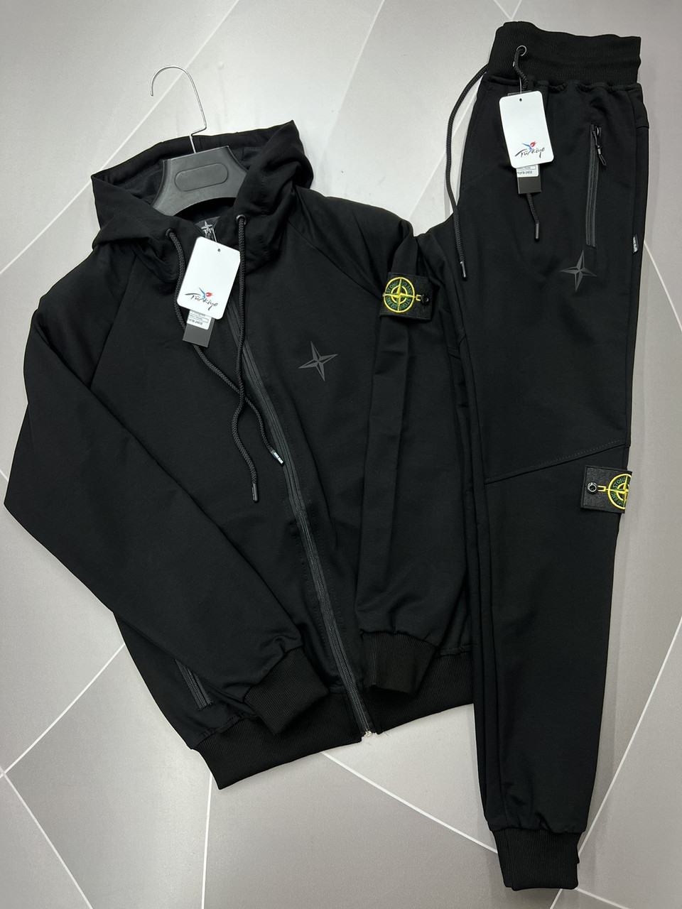 Костюм спортивний чоловічий Stone Island S-XXL арт.1634, Розмір чоловічого одягу (RU) 48, Міжнародний розмір L,