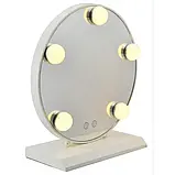 Дзеркало для макіяжу з LED-підсвіткою Led Mirror 5 LED JX-526 Білий, фото 2