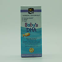 Жидкий рыбий жир для детей + D3, Baby's DHA, Nordic Naturals, 60 мл