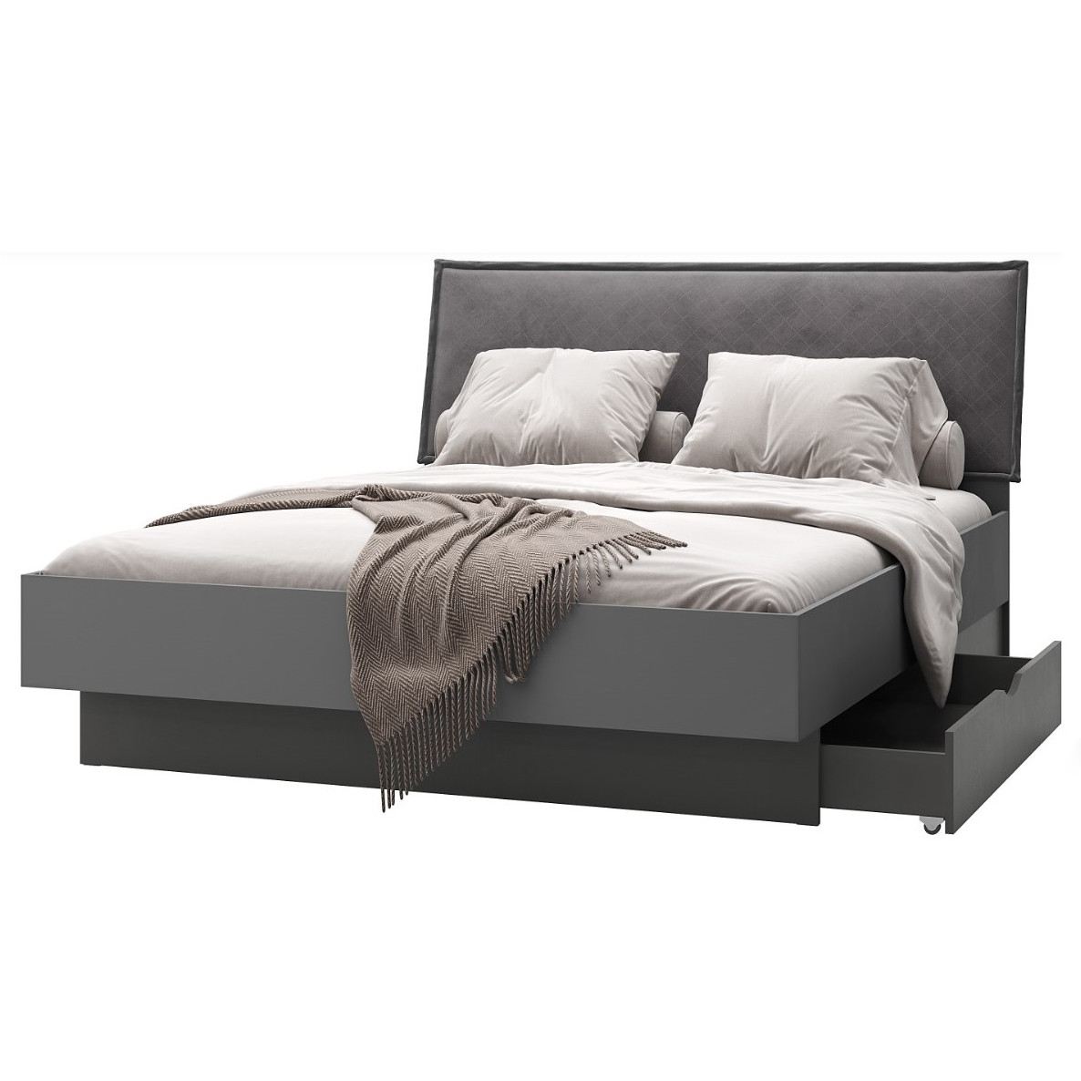 Ліжко двоспальне 160x200 Тео Миро-Марк (з шухлядами та каркасом/без матраца), фото 1