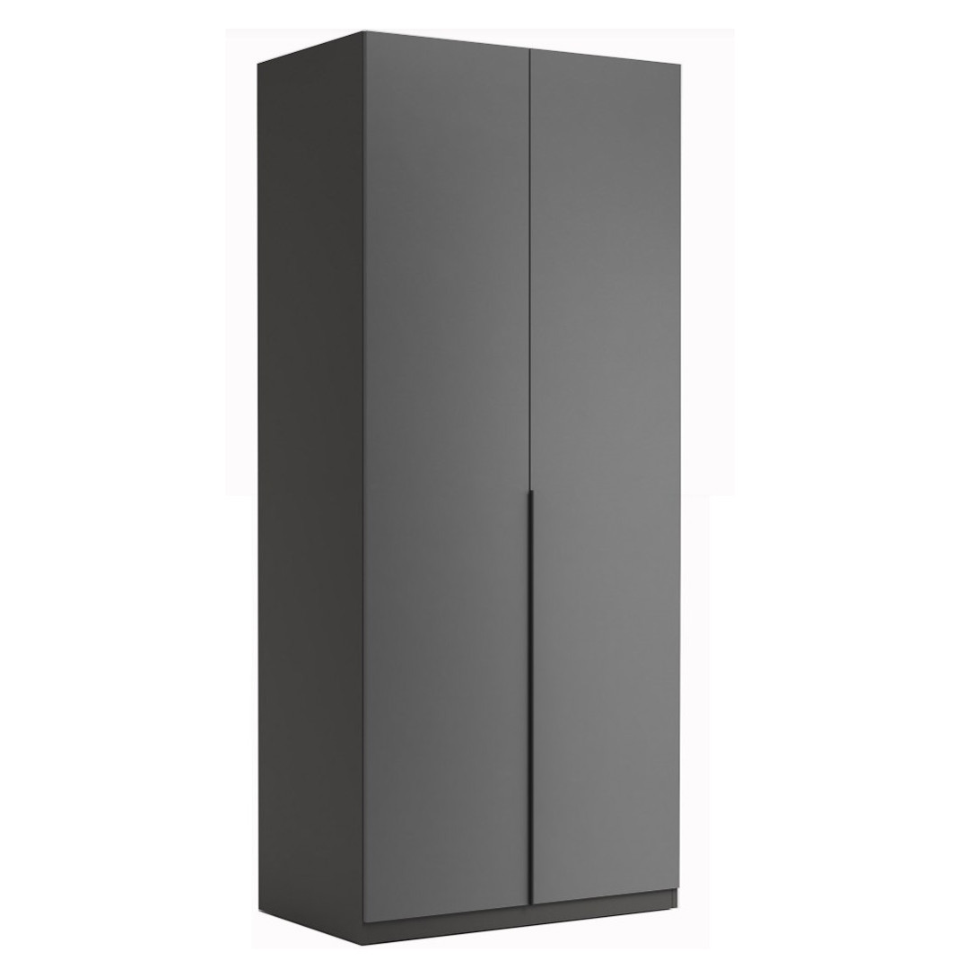 Шафа (шкаф) в спальню з ЛДСП 2Д Мегі Глянець Сірий Шиншила Миро-Марк, фото 1