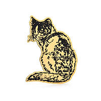 Брошь BROCHE Котёнок Персик золотистая BRBF112727 CP, код: 7546553