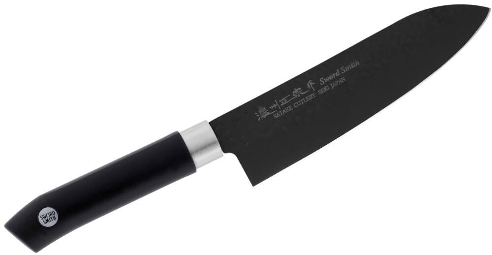 Кухонний ніж Сантоку 170 мм Satake Swordsmith Black (805-735) SC, код: 8141076