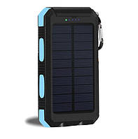 УМБ Power Bank Solar ES1600 фонарик + компас с солнечной панелью 16000 mAh Влагозащищен (ES16 DI, код: 7782519