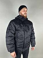 Куртка зимова тактична Ultimatum Ranger "Поліція" чорна, розміри 46 48 50 52 54 56 58