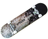 Скейтборд деревянный Sport Series StreakBoard 78 х 20 см Black and white (129436502) EV, код: 8139484