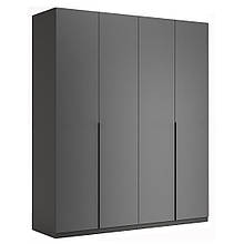 Шафа (шкаф) в спальню з ЛДСП 3Д Тео Миро-Марк Графіт/Антрацит