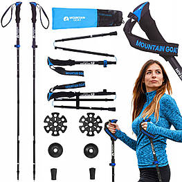 Трекінгові палиці Mountain Goat Pro+ 43-130 см MG0007 Black/Blue orig2929